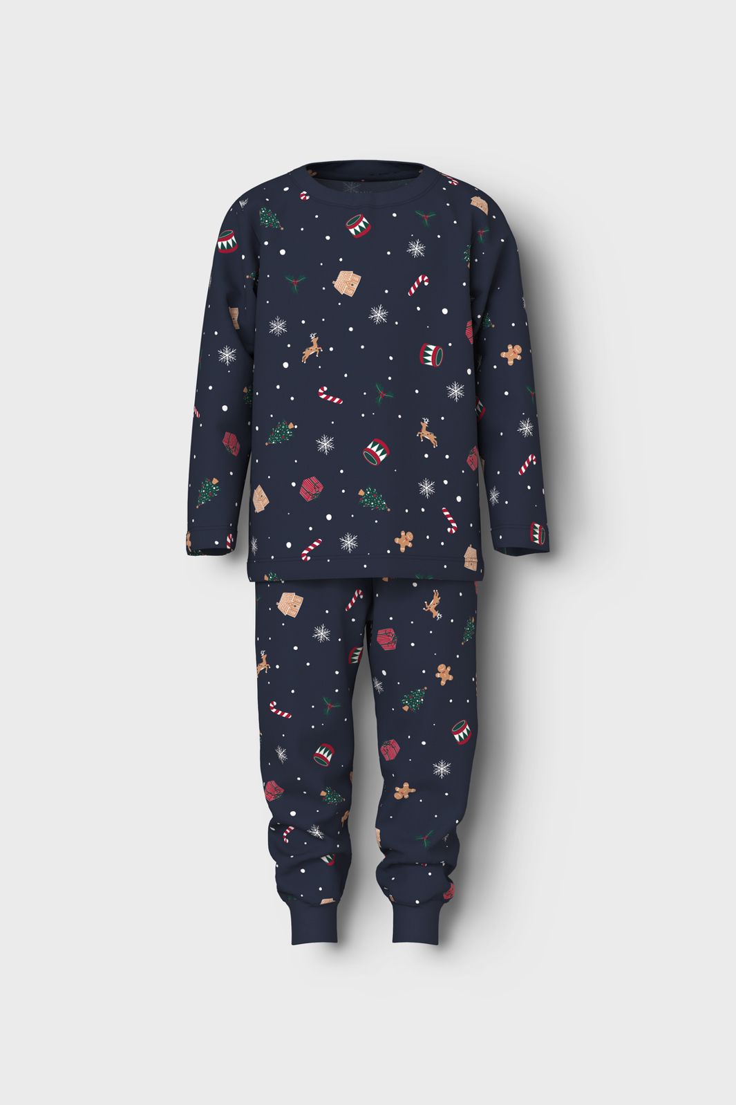 Name It - Nmnvismas Ls Nightset - 4879857 Navy Blazer Xmas Aop Navy