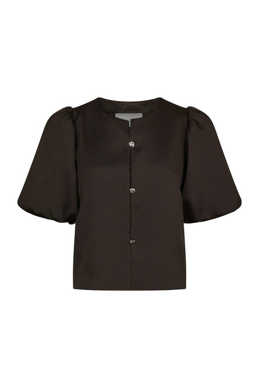 Neo Noir - Aisa Dull Satin Blouse 164658 - 210 - Brown