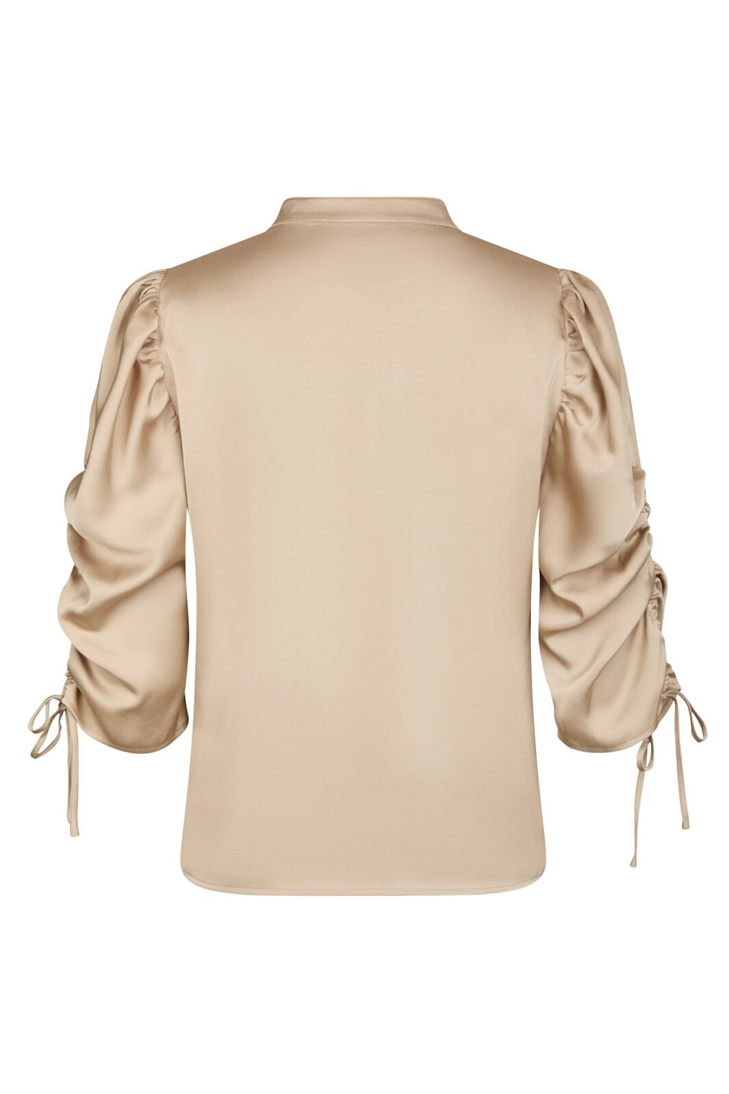 Neo Noir - Alvira Drapy Satin Blouse 166542 - 720 - Champagne