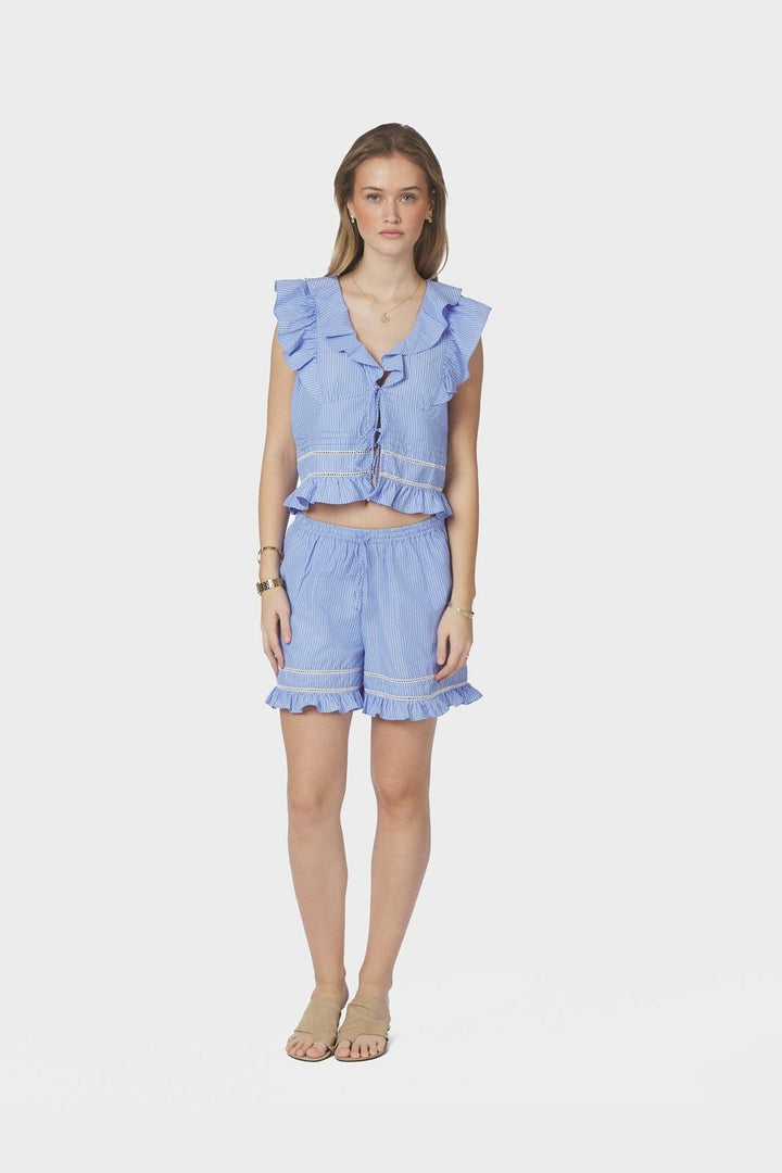 Neo Noir - Amansa Stripe Shorts 169347 - 145 - Light Blue