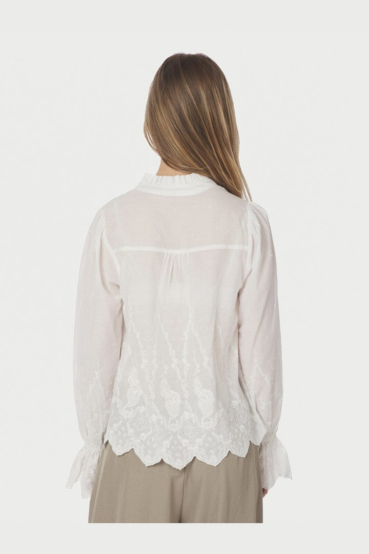 Neo Noir - Amara Delicate Emb Blouse 166708 - 120 - White