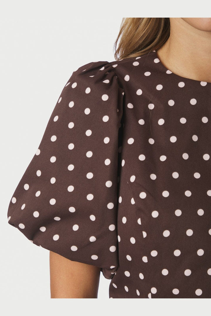 Neo Noir - Anela Dot Blouse 167821 - 210 - Brown