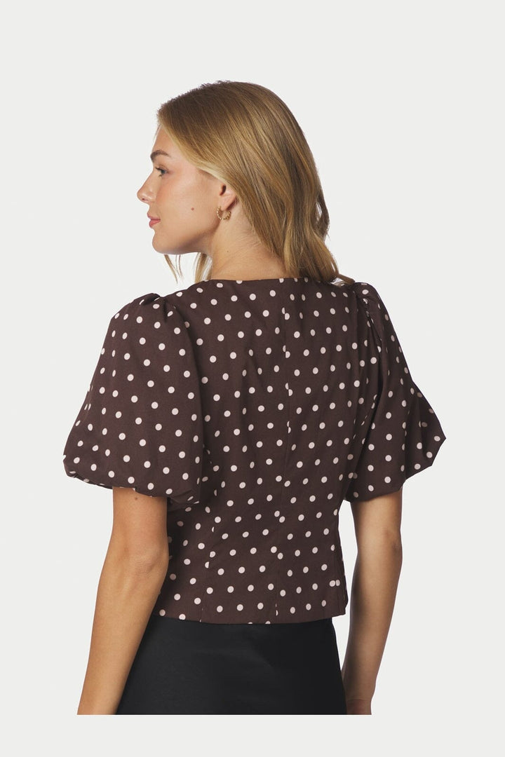 Neo Noir - Anela Dot Blouse 167821 - 210 - Brown