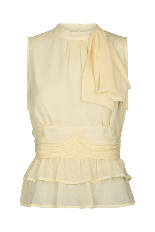 Neo Noir - Ansol Solid Chiffon Top 166671 - 191 - Light Yellow