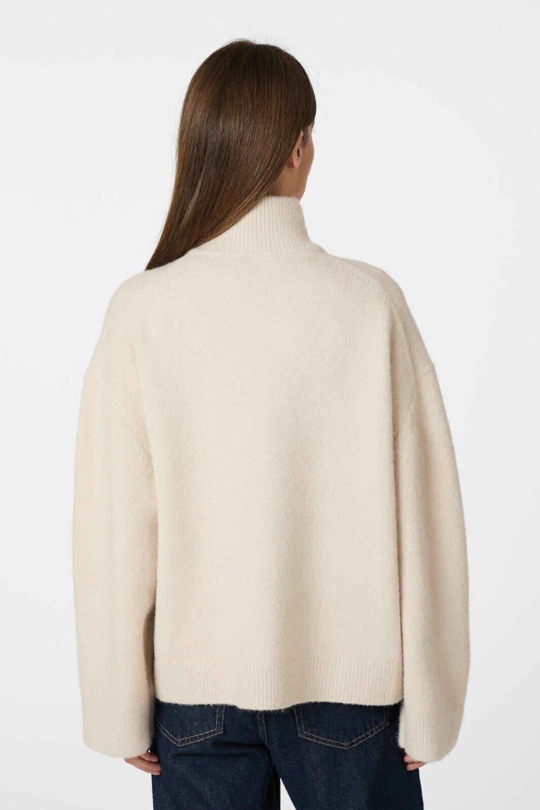 Neo Noir - Asley Zip Knit Cardigan 164973 - 124 - Ivory