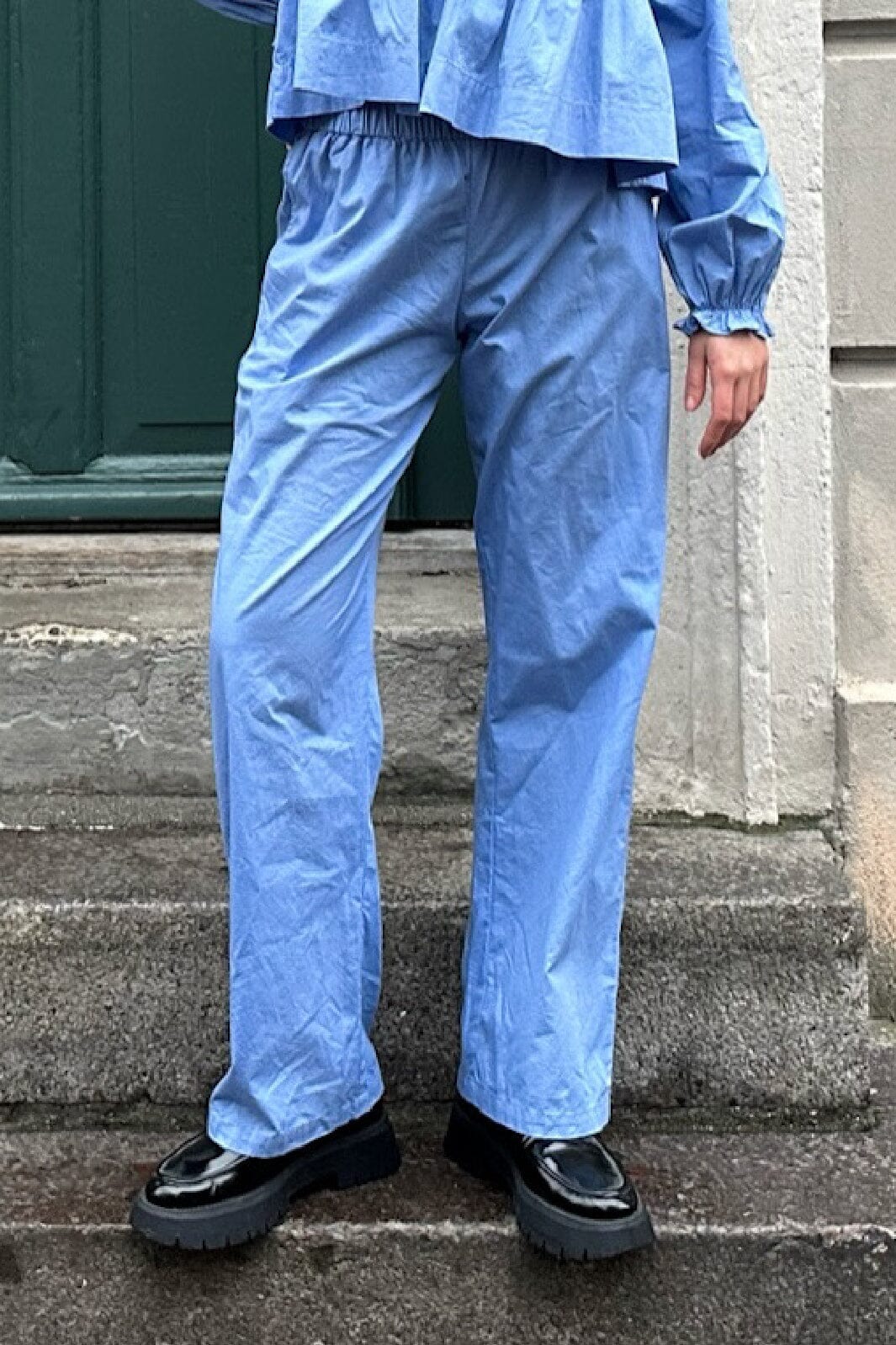 Neo Noir - Astra C Poplin Pants - Light Blue Bukser 