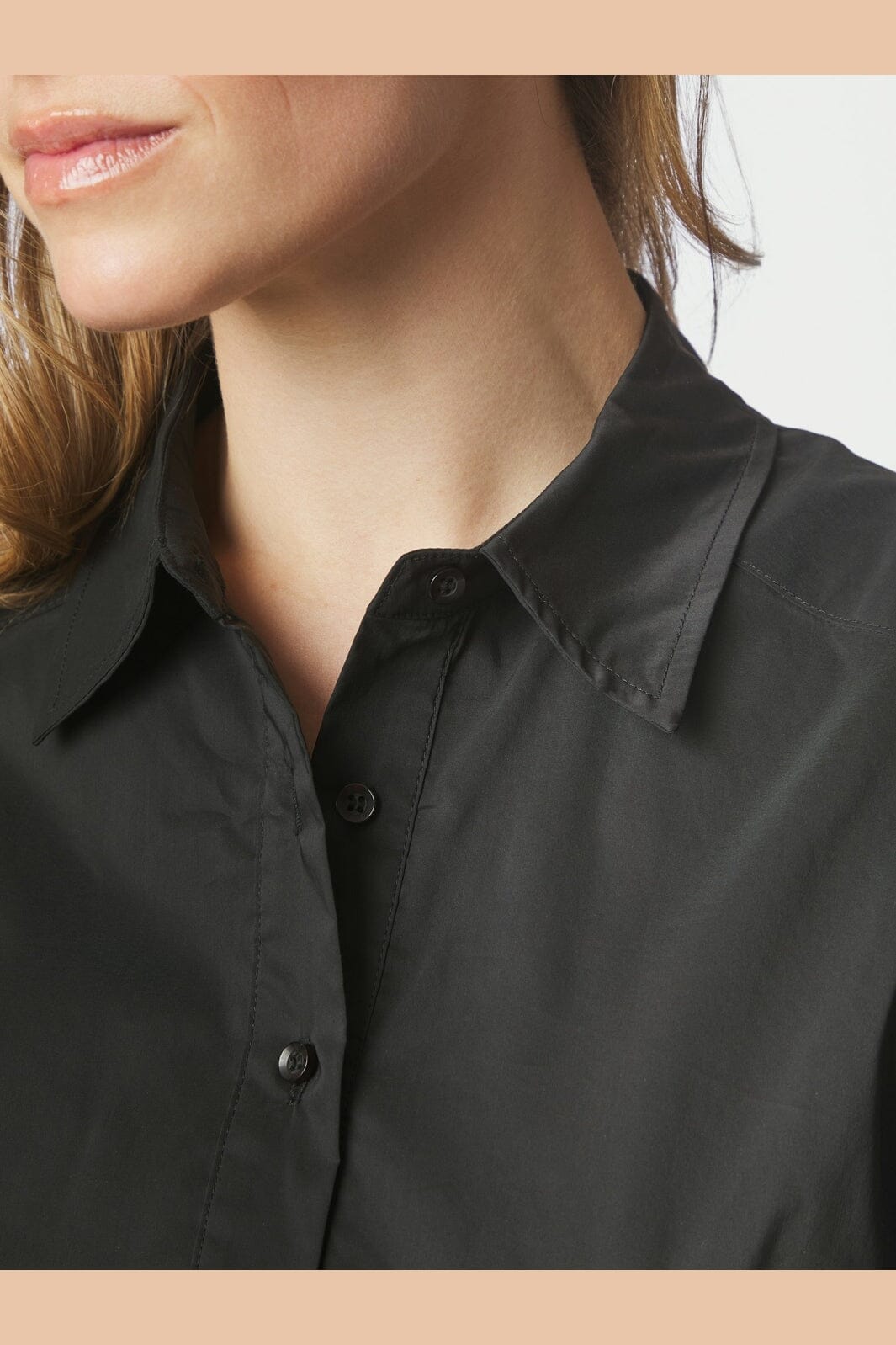 Neo Noir - Balara Poplin Shirt 167002 - 100 - Black
