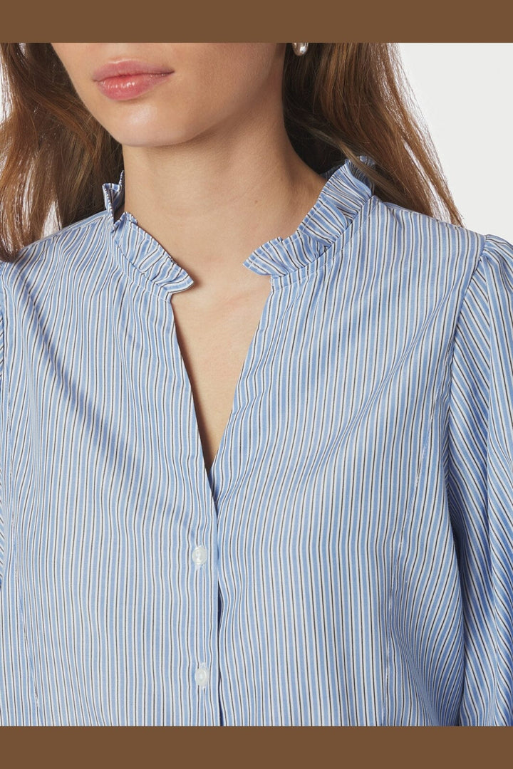 Neo Noir - Barba Striped Blouse 167938 - 145 - Light Blue