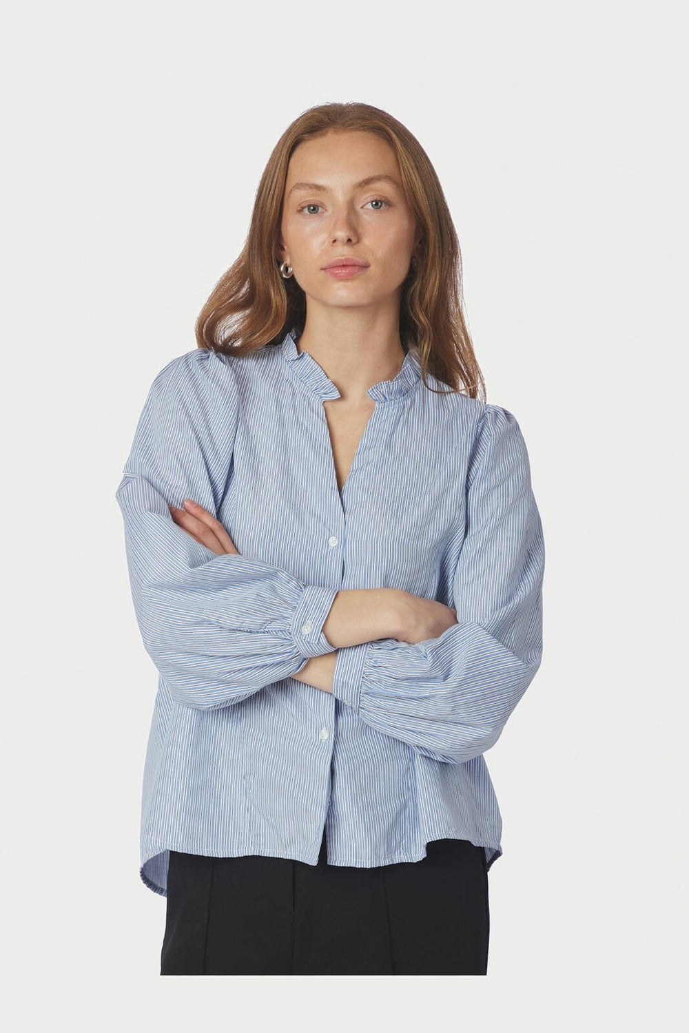 Neo Noir - Barba Striped Blouse 167938 - 145 - Light Blue