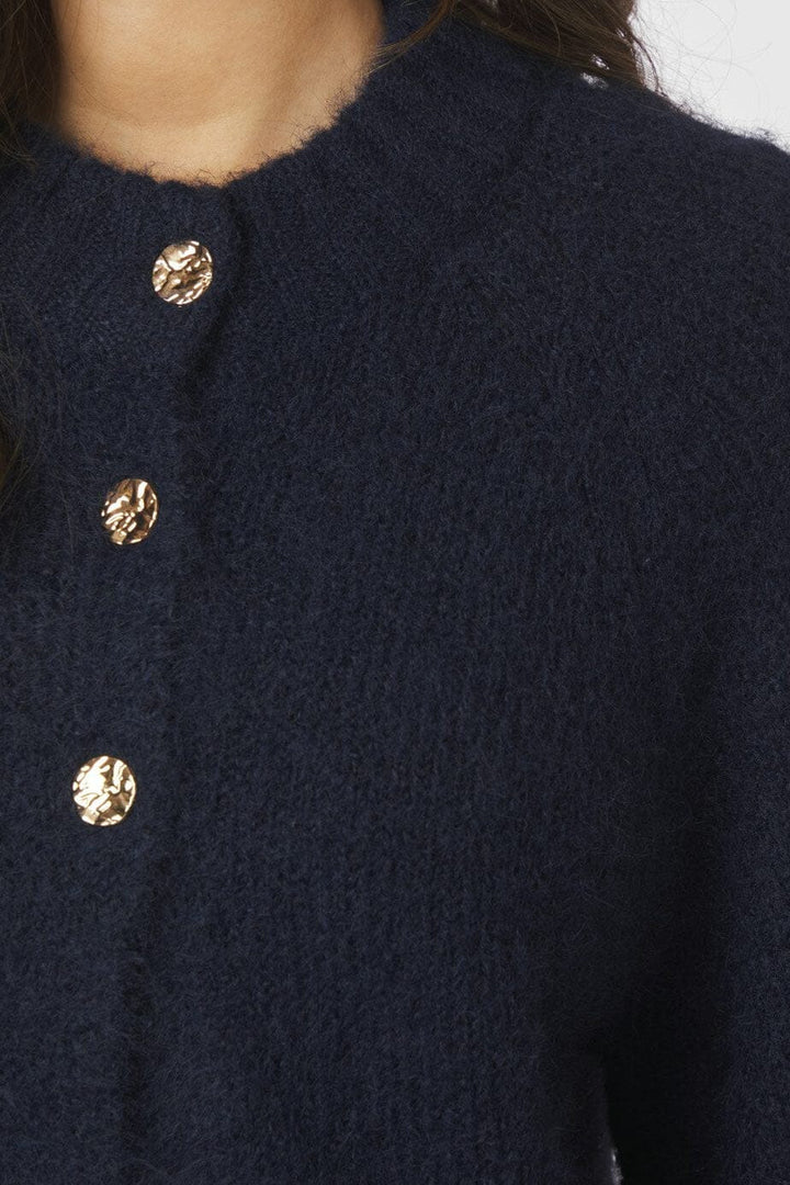 Neo Noir - Benuta Fluffy Knit Cardigan 165816 - 141 - Navy