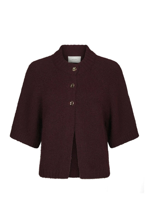 Neo Noir - Benuta Fluffy Knit Cardigan 165816 - 174 - Burgundy