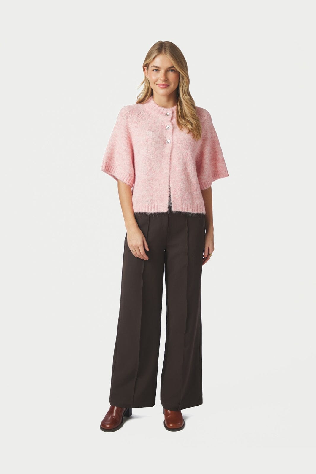 Neo Noir - Benuta Fluffy Knit Cardigan 165816 - 754 - Light Pink