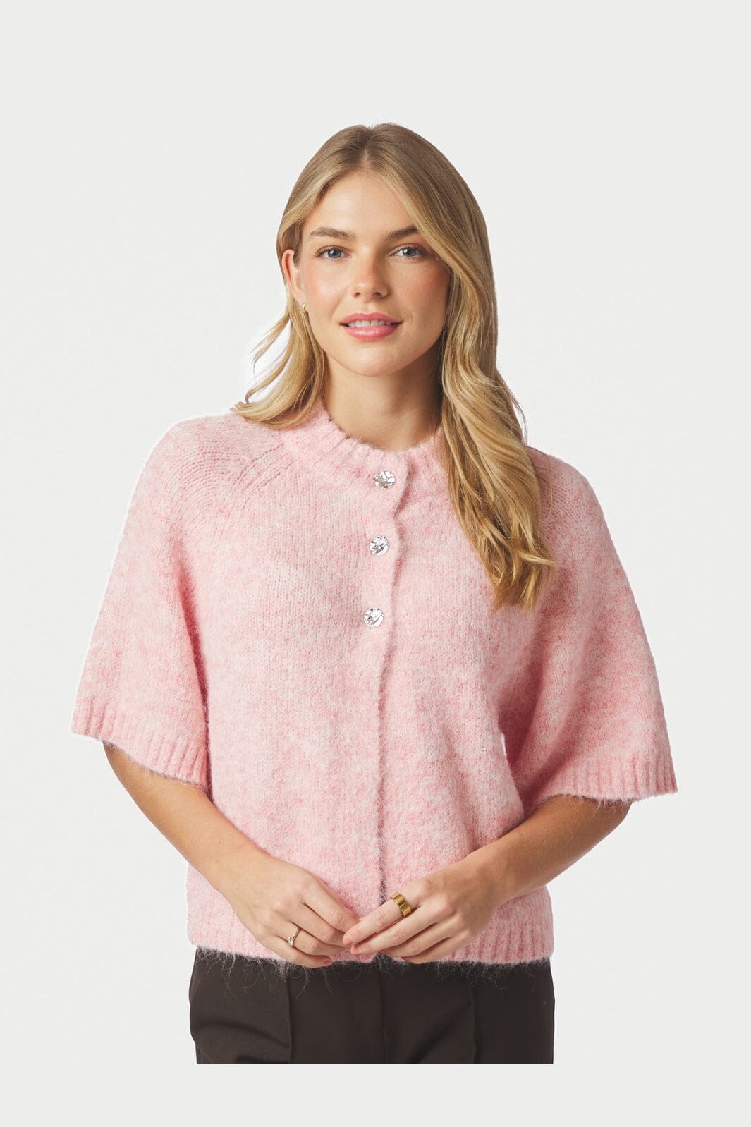 Neo Noir - Benuta Fluffy Knit Cardigan 165816 - 754 - Light Pink