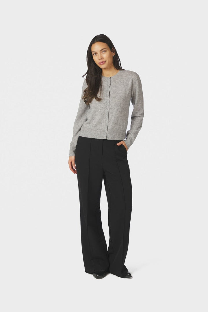 Neo Noir - Bina Wool Knit Cardigan 167771 - 133 - Grey Melange