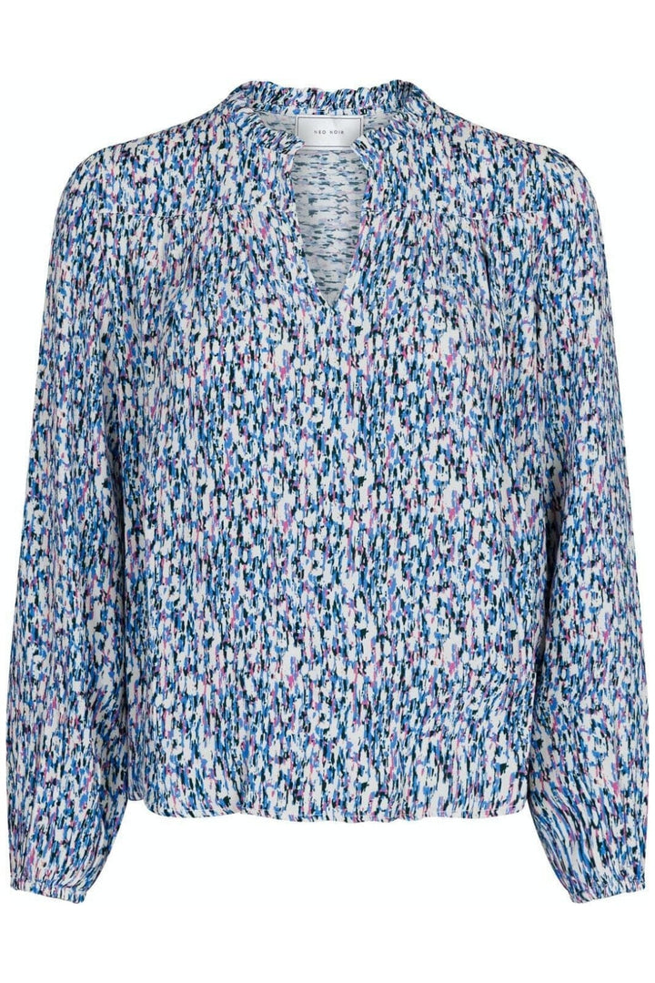 Neo Noir - Bisa Color Haze Blouse - Blue Bluser 