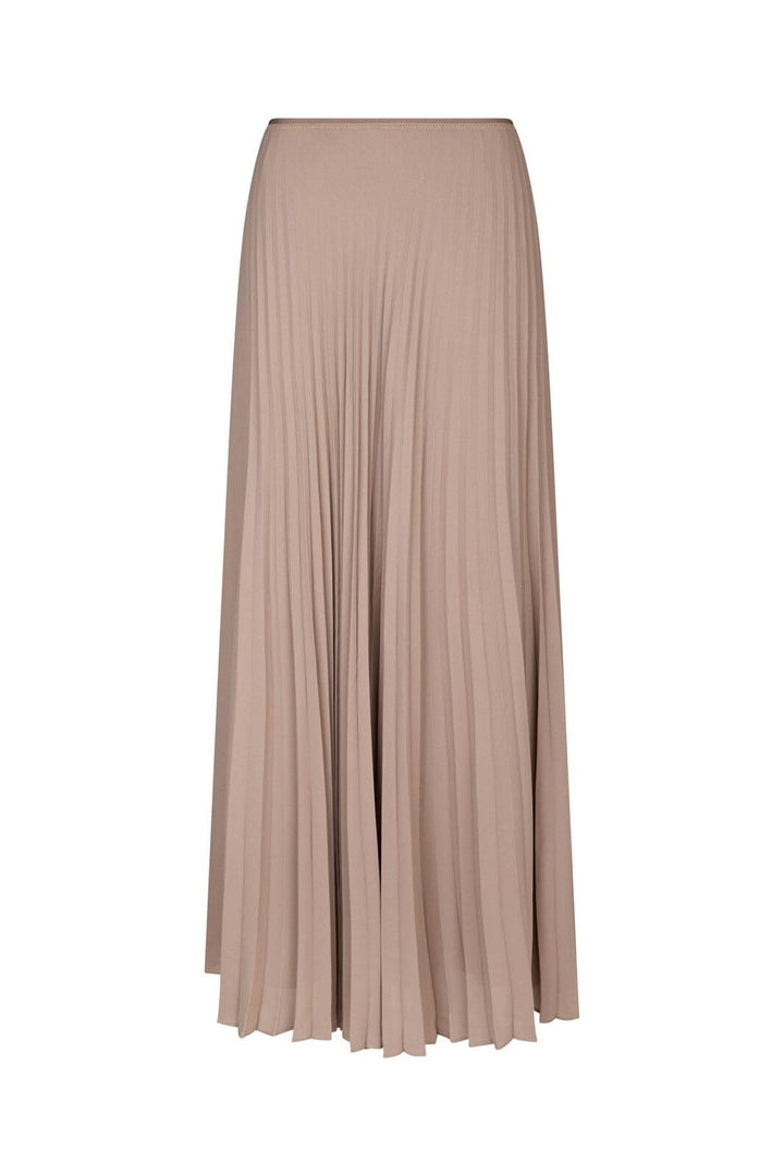 Neo Noir - Boni Simple Plisse Skirt 166495 - 811 - Dark Taupe