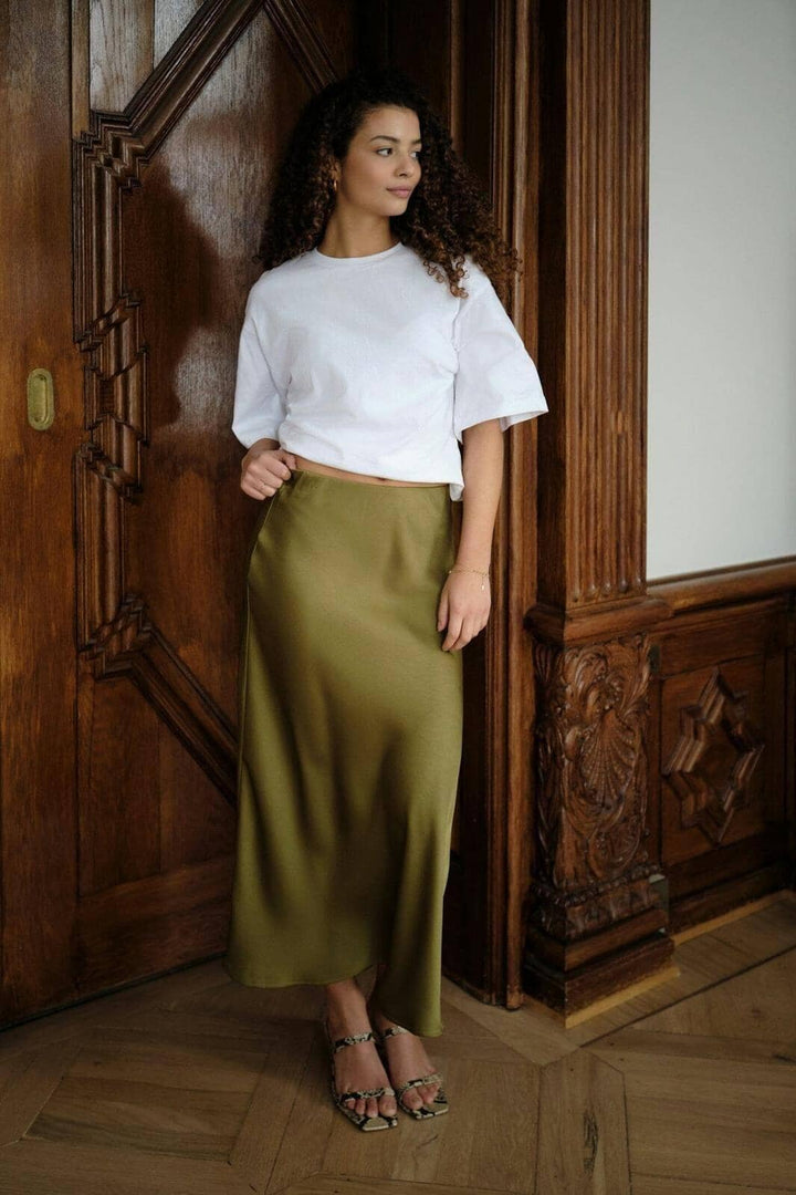 Neo Noir - Bovary Skirt 157755 - 340 - Sage Green Nederdele 