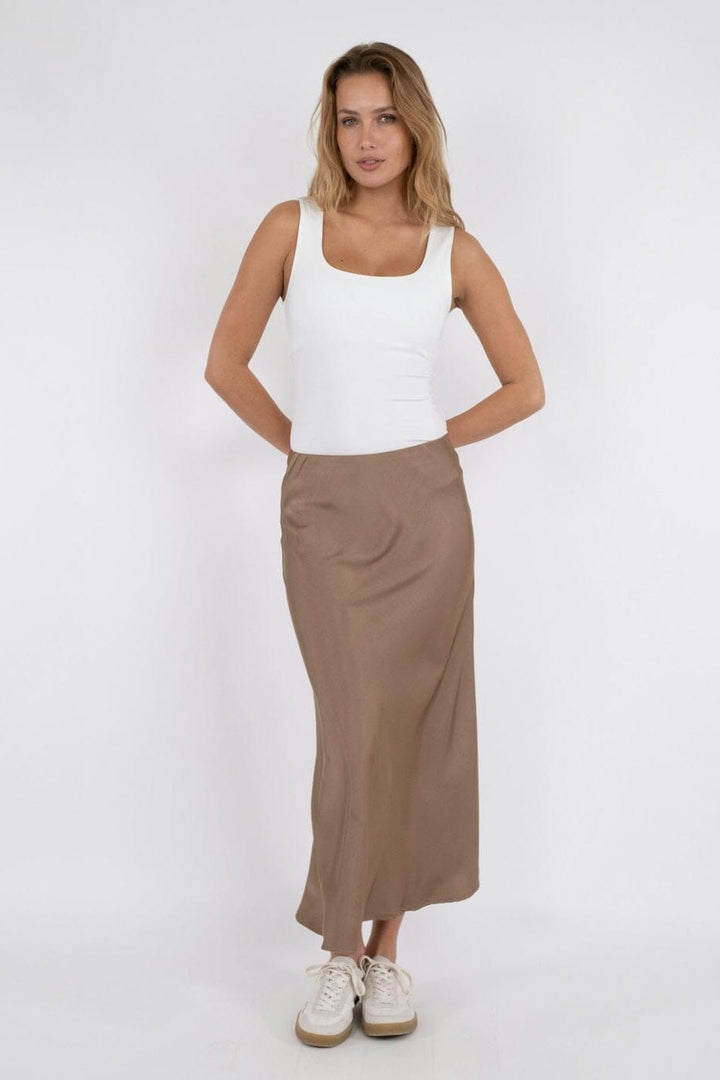 Neo Noir - Bovary Skirt 157755 - 811 - Dark Taupe