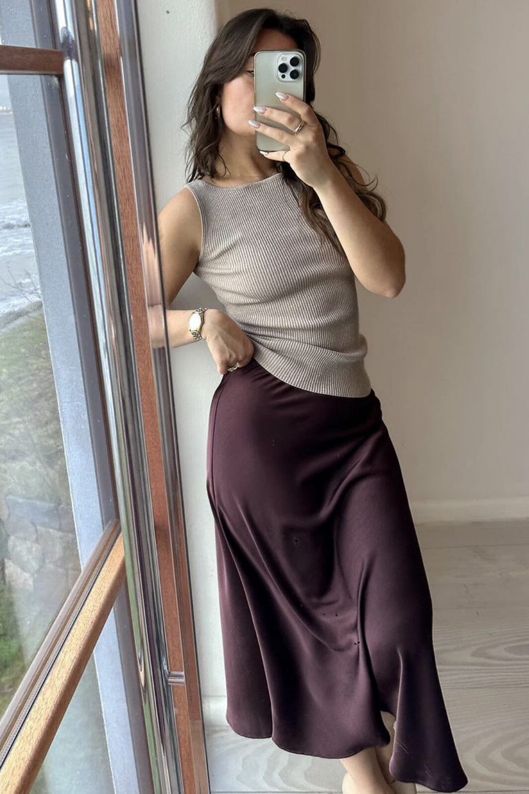 Neo Noir - Bovary Skirt - Burgundy Nederdele 