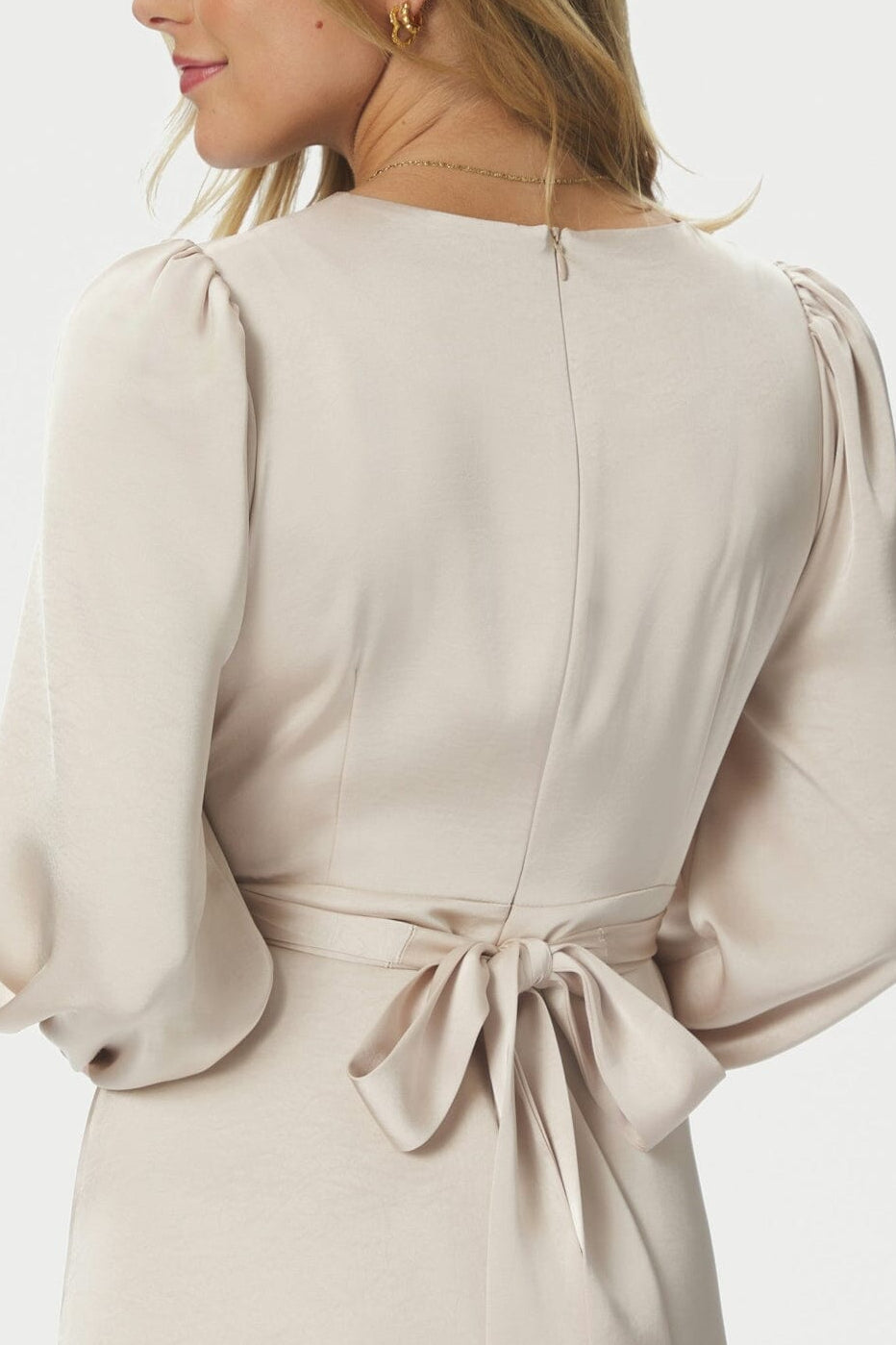 Neo Noir - Bretti Heavy Sateen Dress 168431 - 720 - Champagne