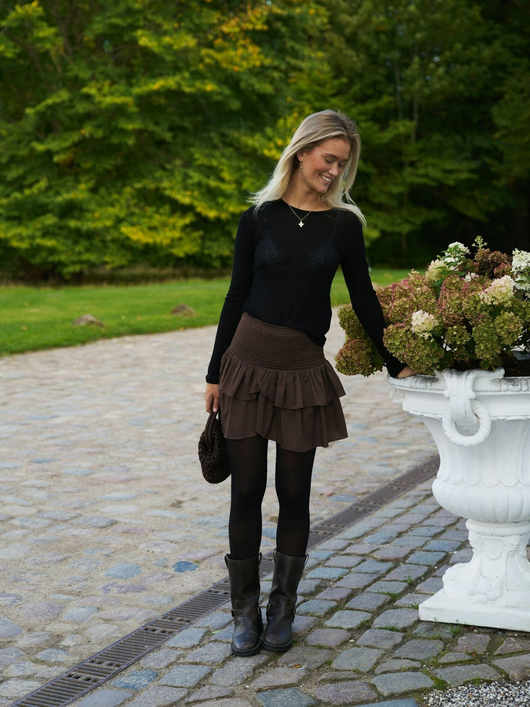Neo Noir - Carin Skirt 158315 - 676 - Dark Brown Nederdele 