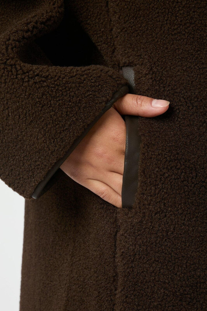 Neo Noir - Carmen Teddy Coat 164852 - 676 - Dark Brown