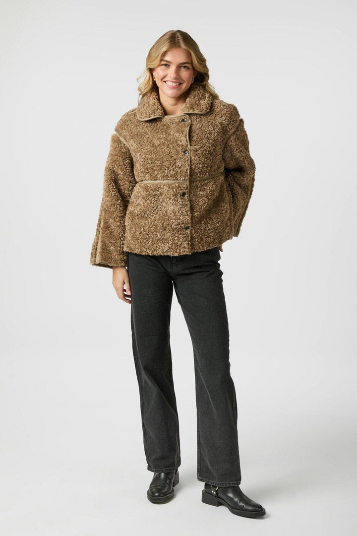 Neo Noir - Castor Faux Fur Jacket 164862 - 214 - Taupe