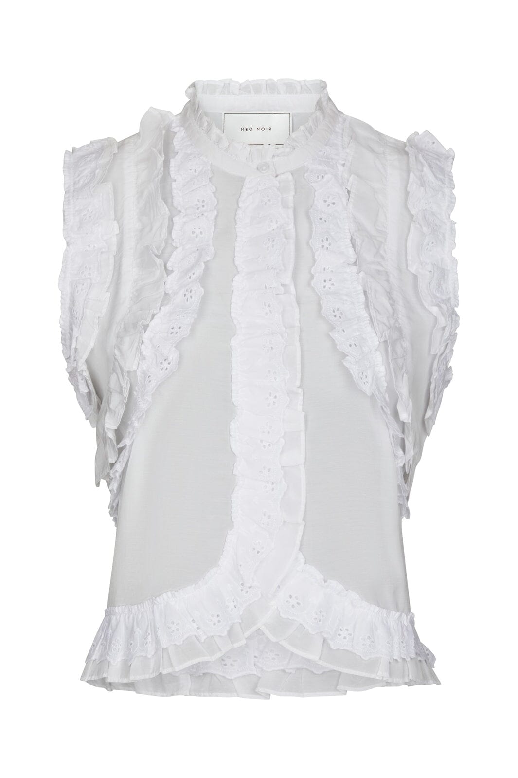 Neo Noir - Celia Ruffle Top 168323 - 120 - White