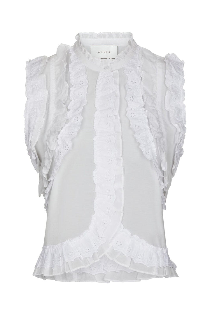 Neo Noir - Celia Ruffle Top 168323 - 120 - White