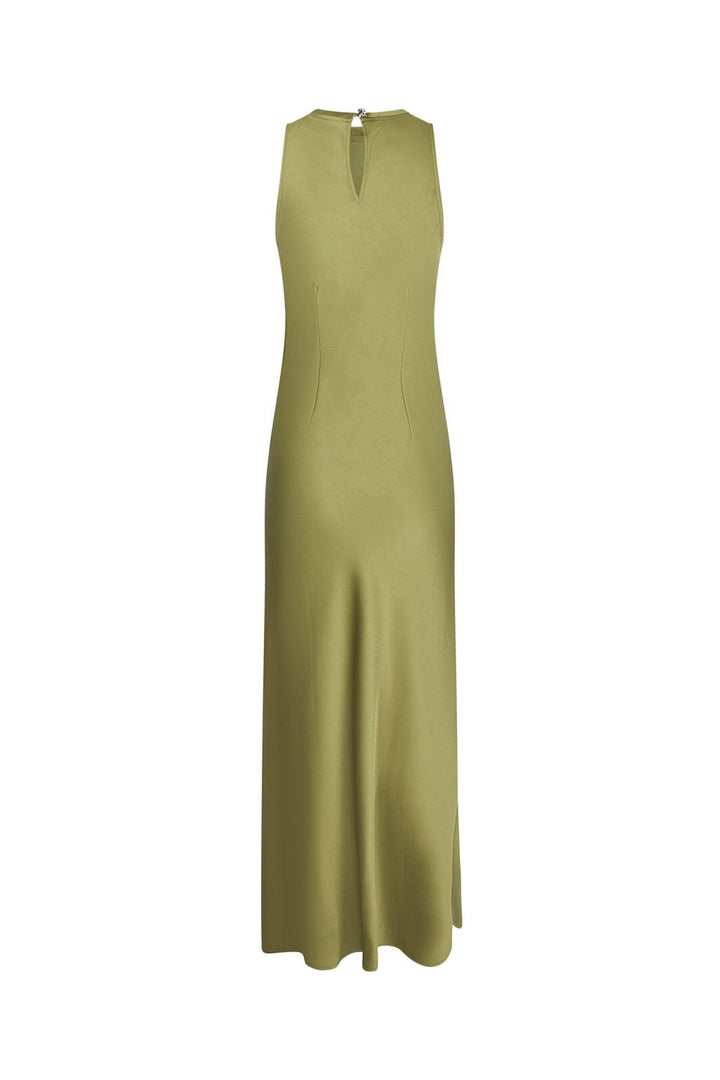 Neo Noir - Celinie Heavy Sateen Dress 165621 - 340 - Sage Green