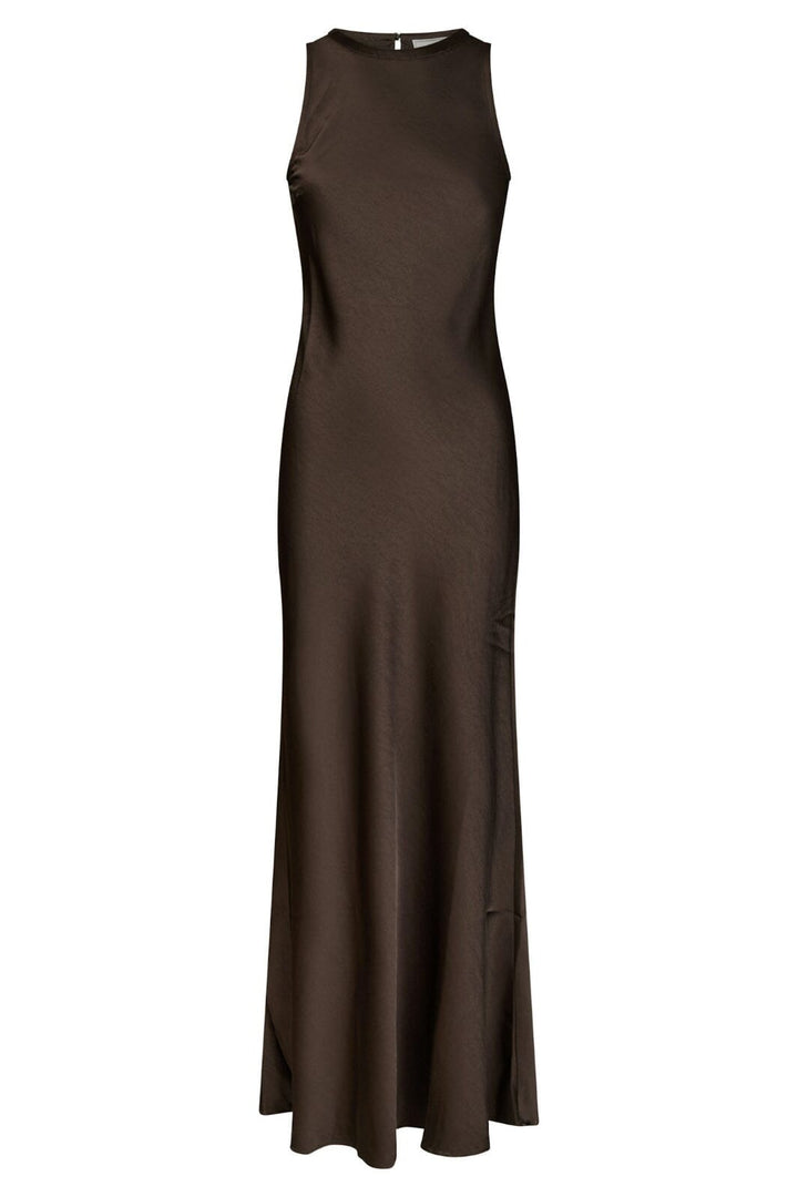 Neo Noir - Celinie Heavy Sateen Dress 165621 - 676 - Dark Brown