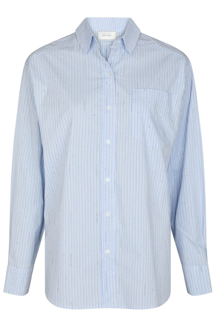 Neo Noir - Dalma Pattern Stone Shirt 166110 - 665 - Light Blue Stripe