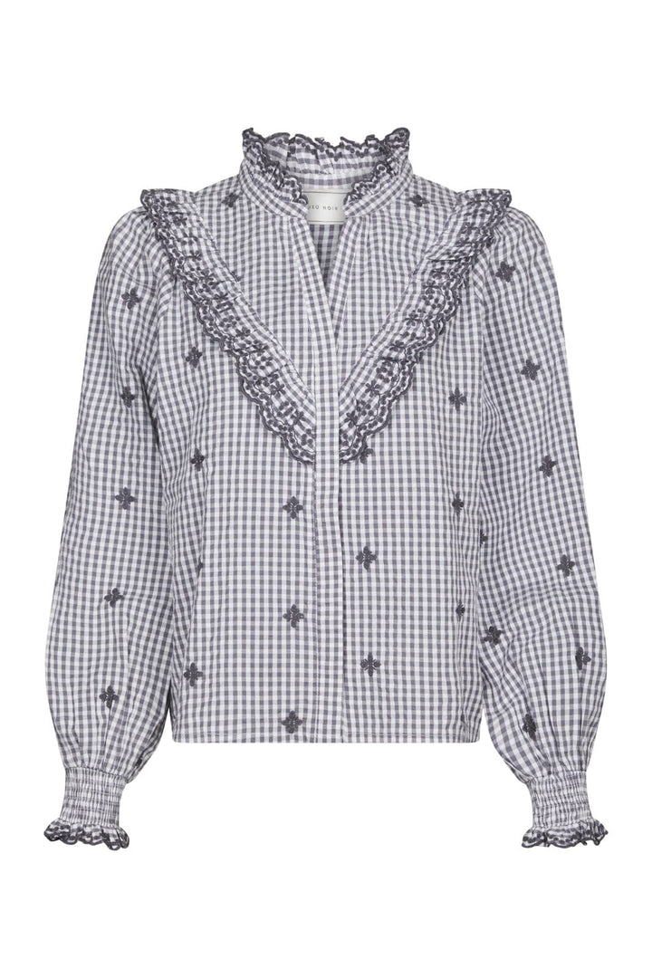 Neo Noir - Degas Check Blouse 169831 - 130 - Grey