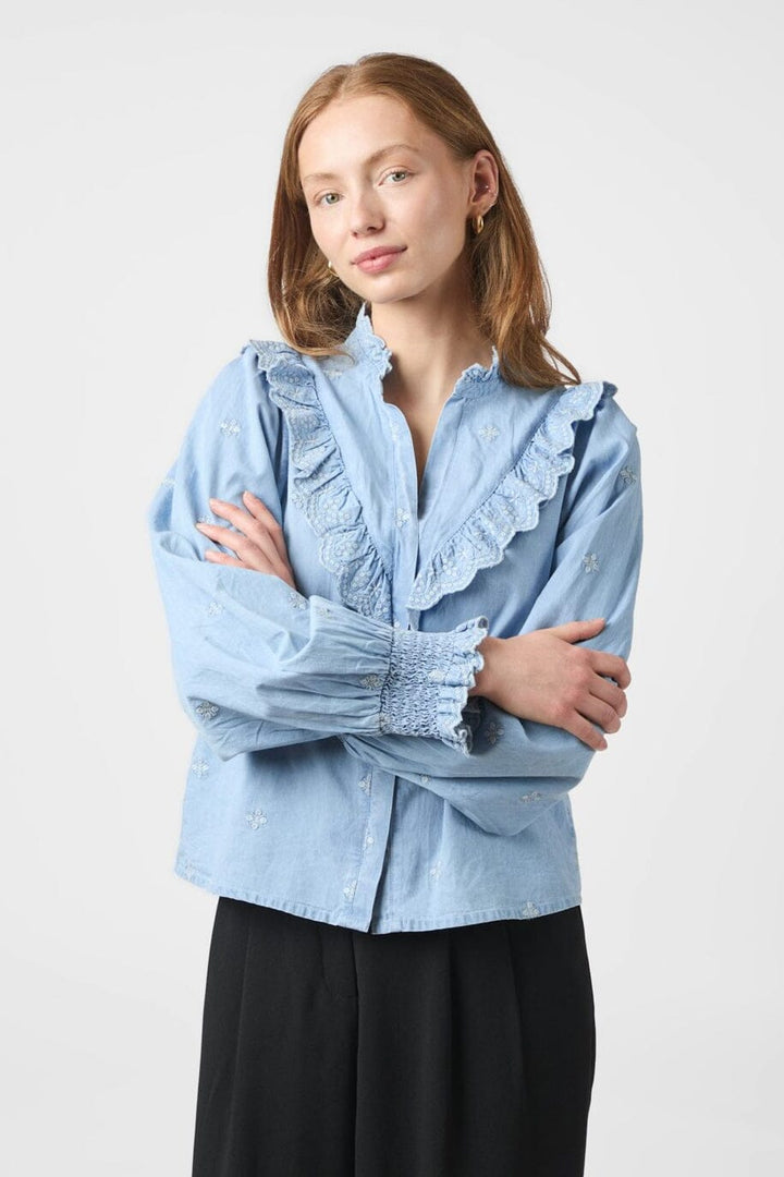 Neo Noir - Degas Denim Blouse 166229 - 145 - Light Blue