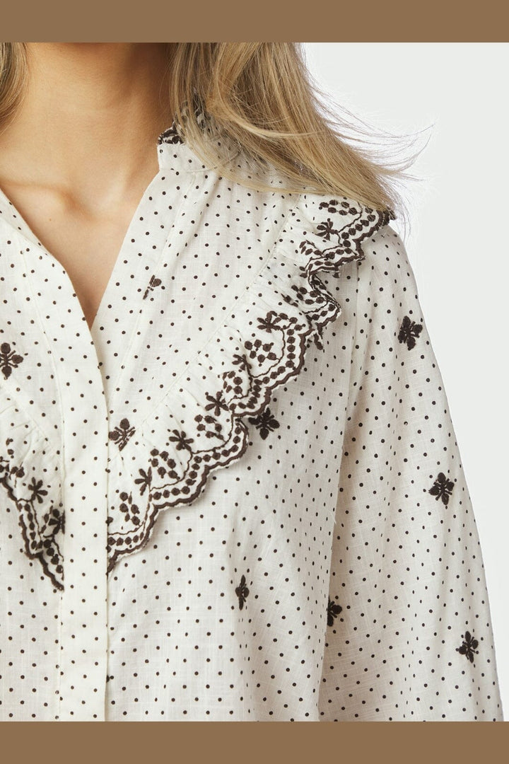 Neo Noir - Degas Dot Blouse 167708 - 121 - Off White
