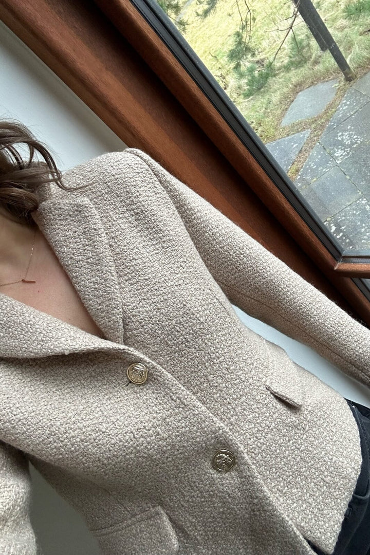 Neo Noir - Djarla Classic Boucle Blazer - Sand Blazere 