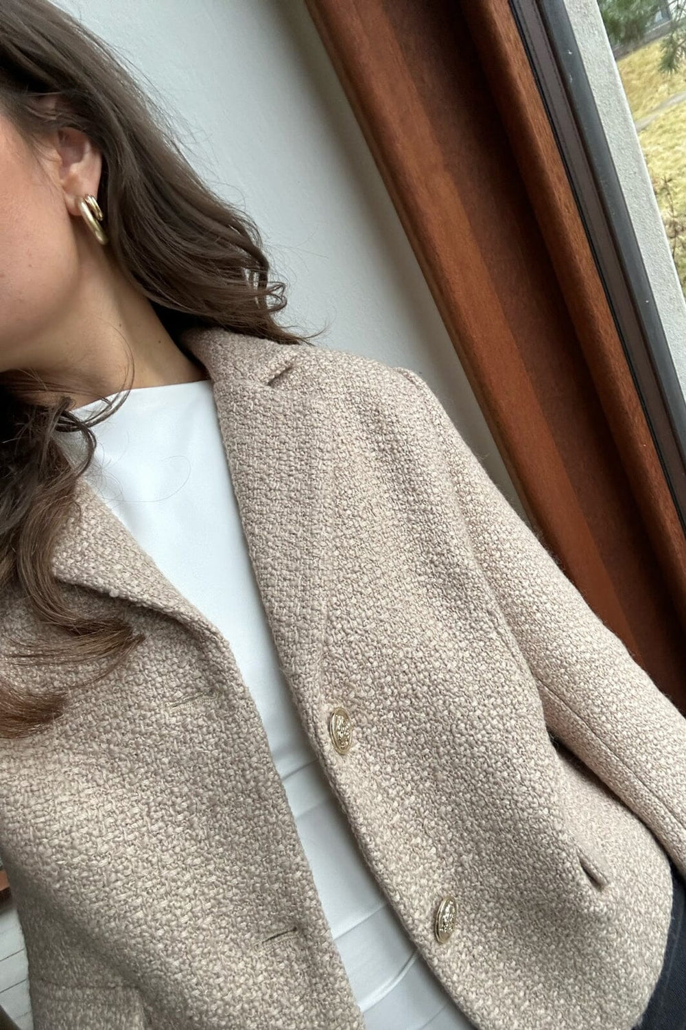 Neo Noir - Djarla Classic Boucle Blazer - Sand Blazere 