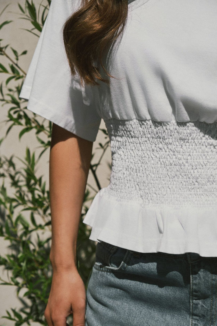 Neo Noir - Dray Boxy Smock Tee 165720 - 120 - White T-shirts 