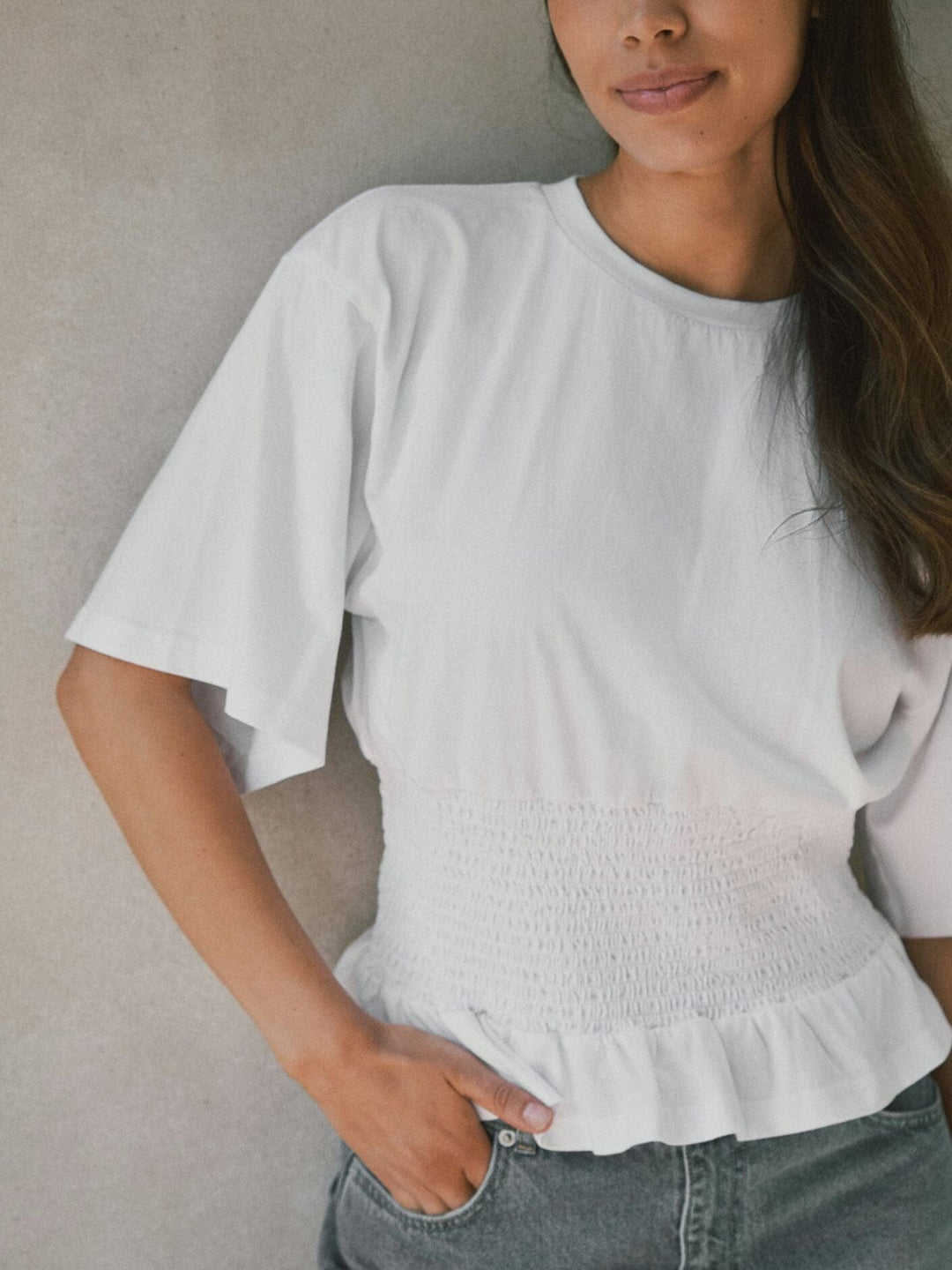 Neo Noir - Dray Boxy Smock Tee 165720 - 120 - White T-shirts 