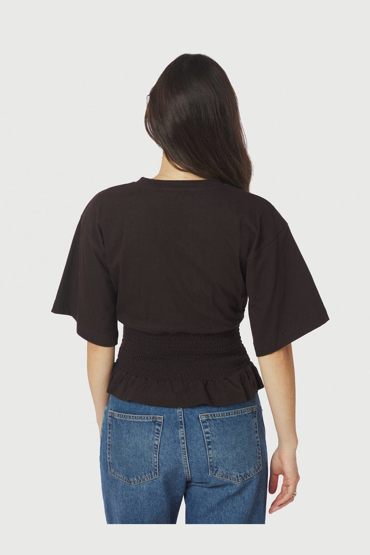 Neo Noir - Dray Boxy Smock Tee 165720 - 676 - Dark Brown