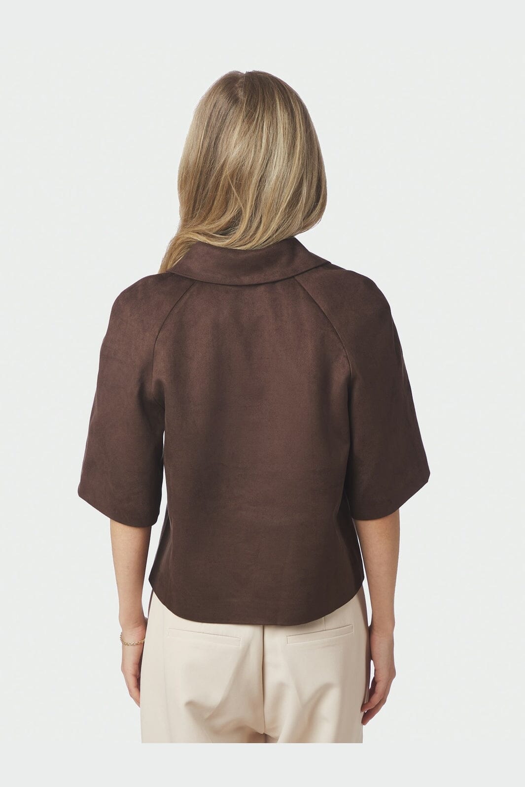 Neo Noir - Editta Faux Suede Jacket 168268 - 676 - Dark Brown