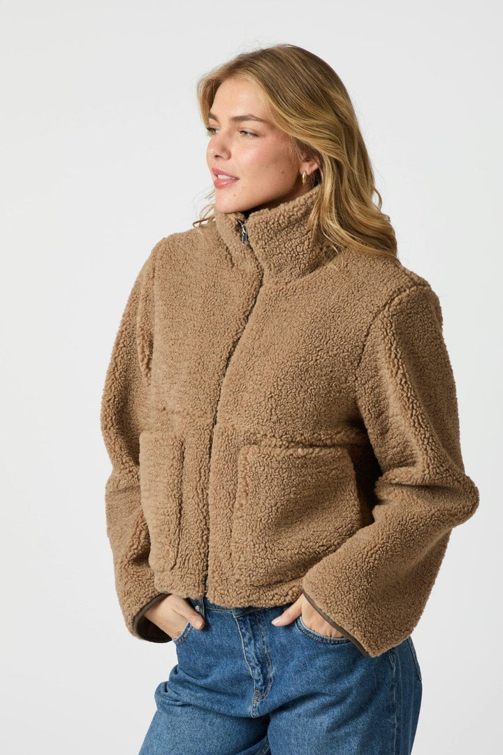 Neo Noir - Effa Teddy Jacket 164602 - 214 - Taupe