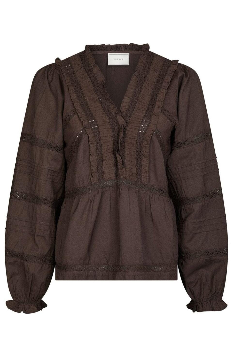 Neo Noir - Elfie Blouse 166694 - 676 - Dark Brown