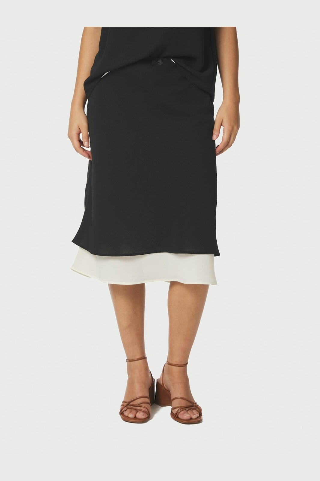 Neo Noir - Elinor Chiffon Skirt 168109 - 100 - Black