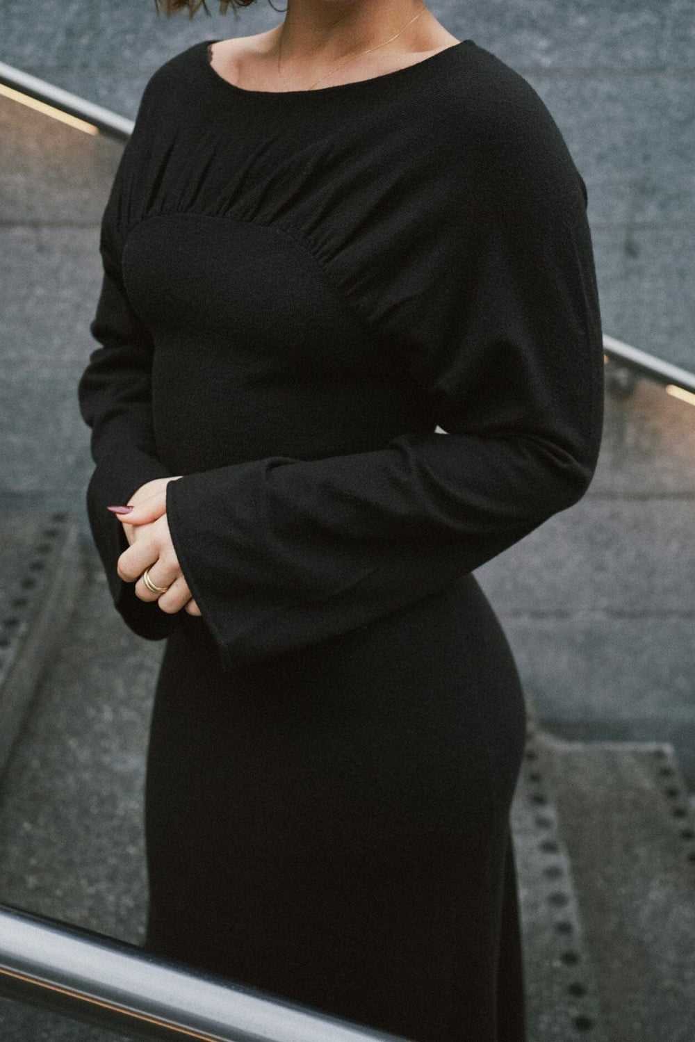 Neo Noir - Emerson Knit Dress 167046 - 100 - Black Kjoler 