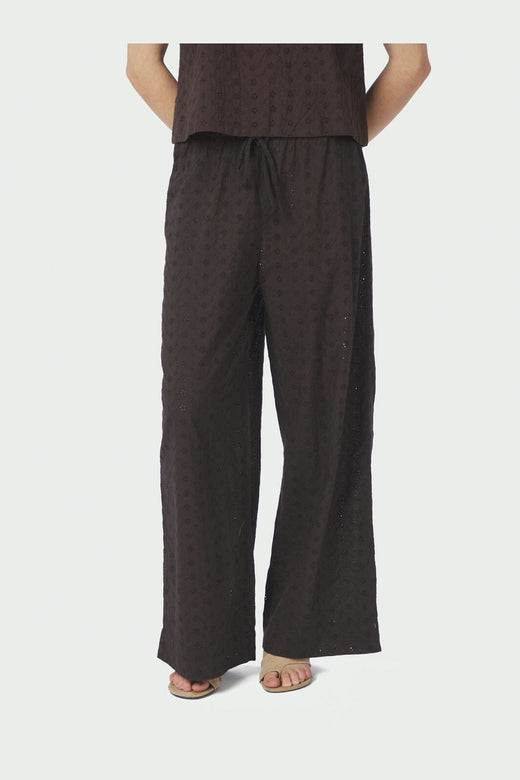 Neo Noir - Emmey Emb Pants 169504 - 676 - Dark Brown