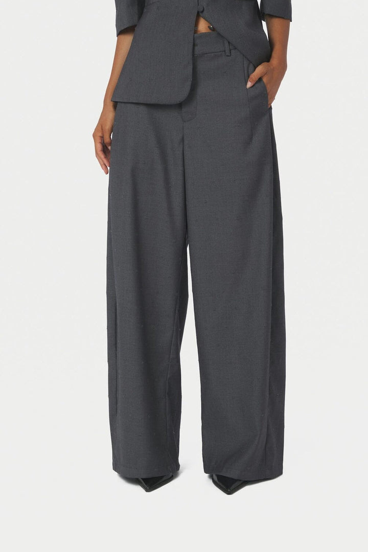 Neo Noir - Essiall Dobby Suit Pants 171097 - 133 - Grey Melange