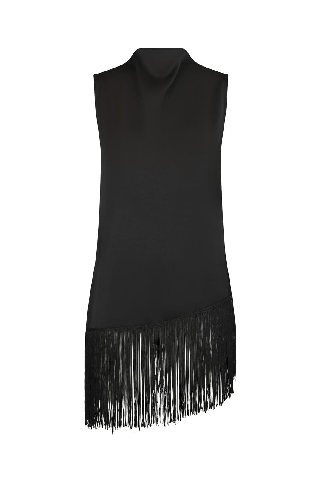 Neo Noir - Eviane Fringe Top 170300 - 100 - Black