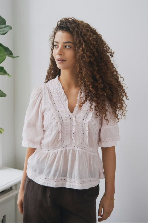 Neo Noir - Evienne S Voile Top 161856 - 754 - Light Pink Toppe 