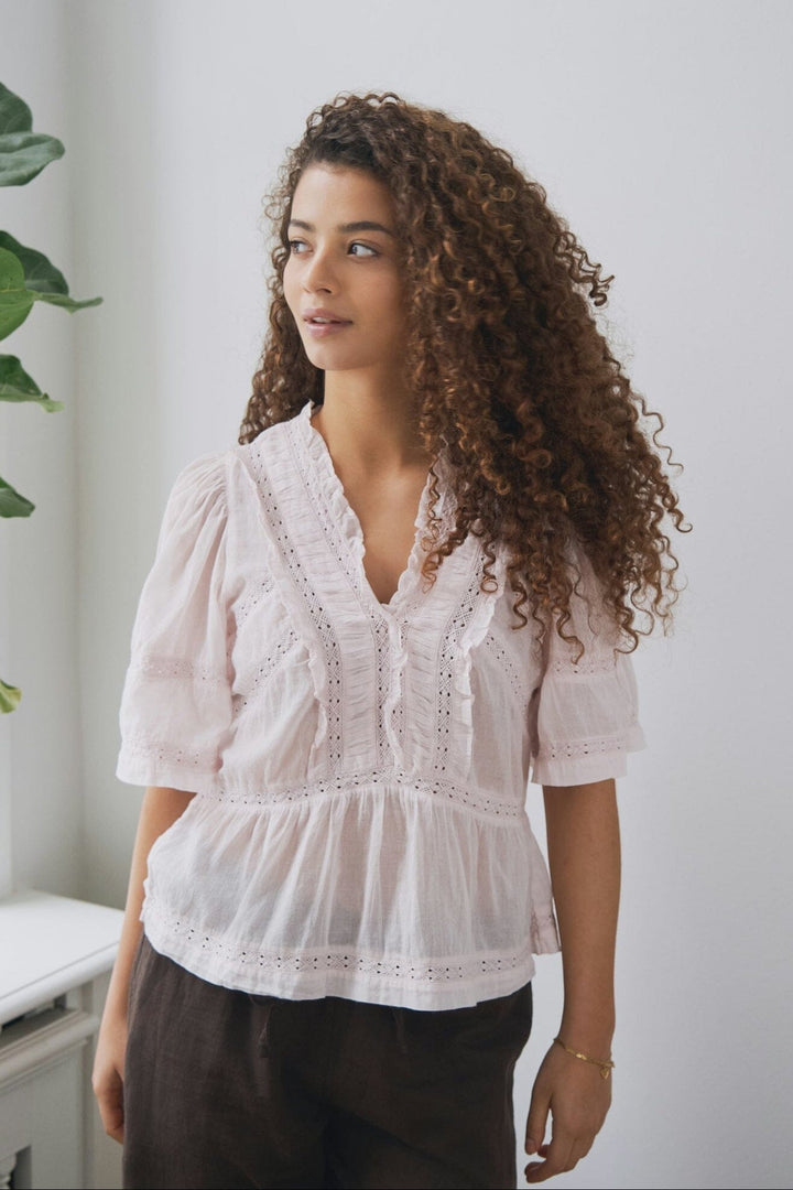 Neo Noir - Evienne S Voile Top 161856 - 754 - Light Pink Toppe 